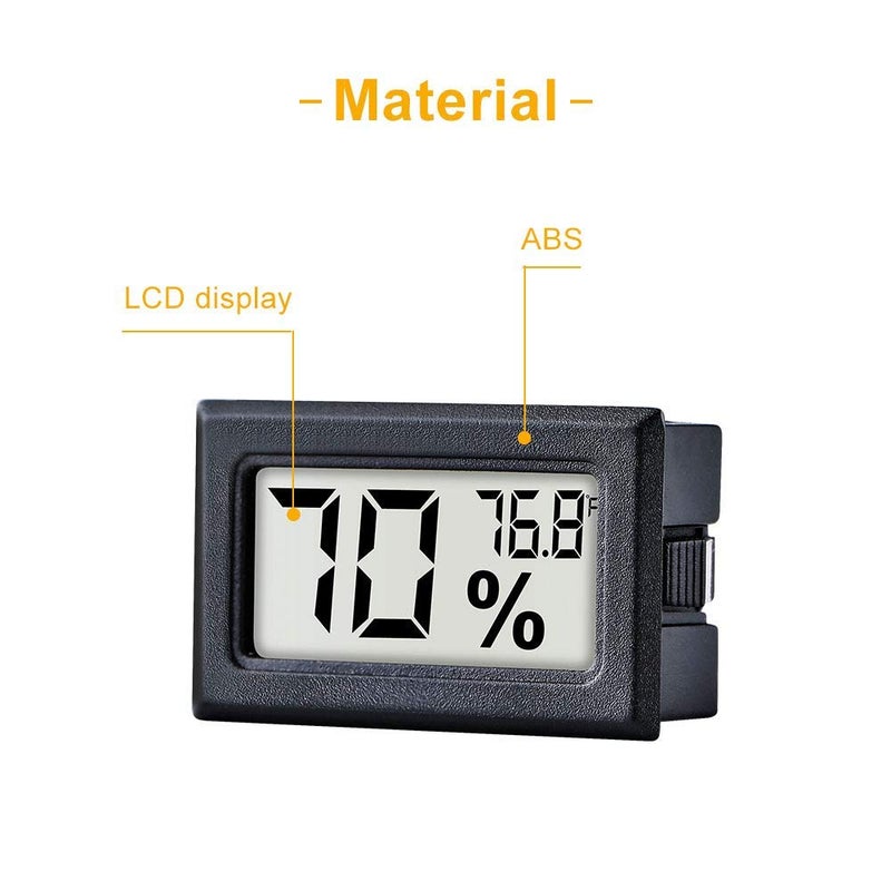 Pgzsy 12 Pack Pgzsy Mini Small Digital Electronic Temperature Humidity Meters Gauge Indoor Thermometer Hygrometer LCD Display Fahrenheit (â„‰) for Humidors, Greenhouse, Garden - Image 5